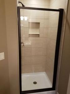 Shower door and frame